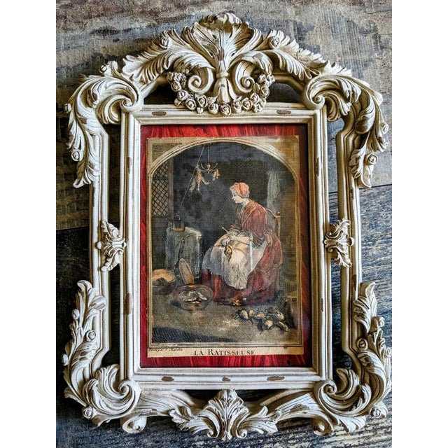 After Chardin, Figurative Compositions, Early 20th Century, Etchings, Framed, Set of 2 For Sale - Image 4 of 5