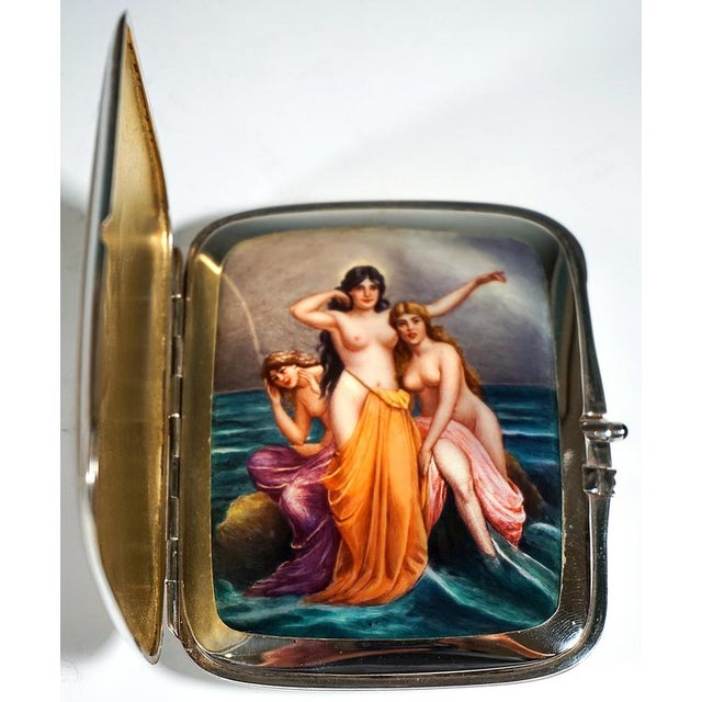 Art Nouveau Silver Cigarette Case, 1890s For Sale - Image 5 of 10