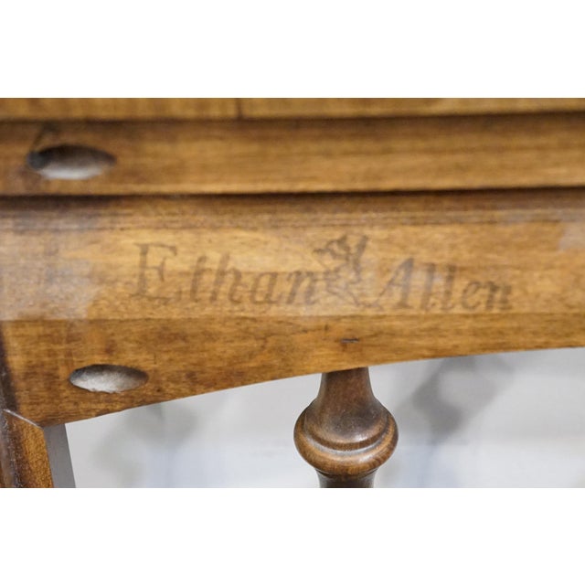 Ethan Allen Classic Manor Collection Solid Maple Queen Size Spindle Headboard 15-5634-5 For Sale In Kansas City - Image 6 of 7