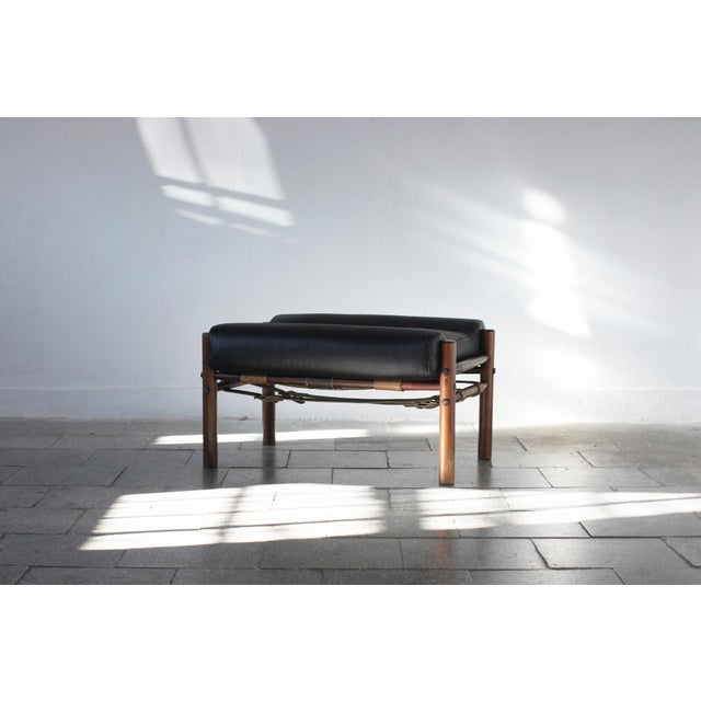 Mid-Century Modern Model Kontiki Ottoman from Arne Norell AB, Aneby, Sweden, 1970s For Sale - Image 3 of 11