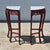 Late 20th Century Carved Red Mahogany Stone Top Corner Tables Pedestals Plant Stands, a Pair For Sale - Image 15 of 15