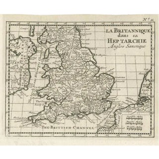 Small Antique Map of England and Wales For Sale