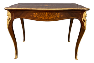 Inlaid Rosewood Floral Marquetry Table, 1880