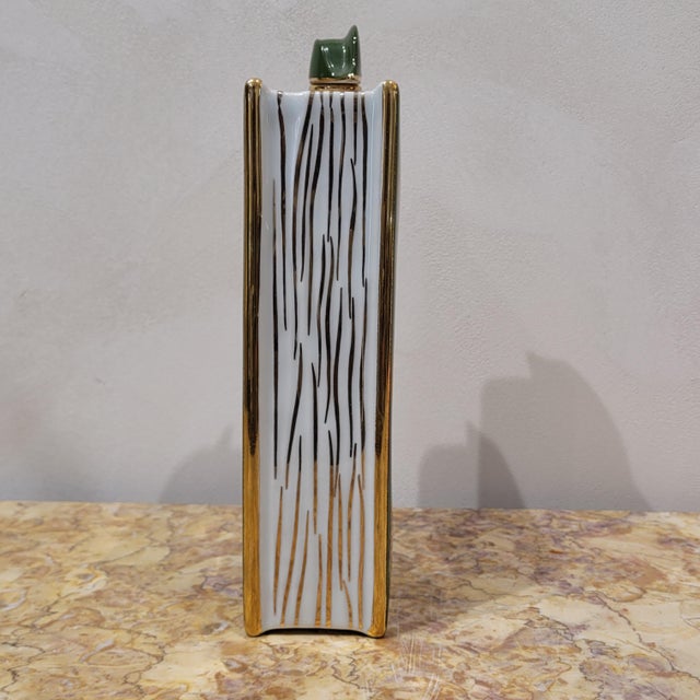 Ceramic Napoleon Book Decanter in Porcelain and 22kt Gold from Limoges, France, 1969 For Sale - Image 7 of 17