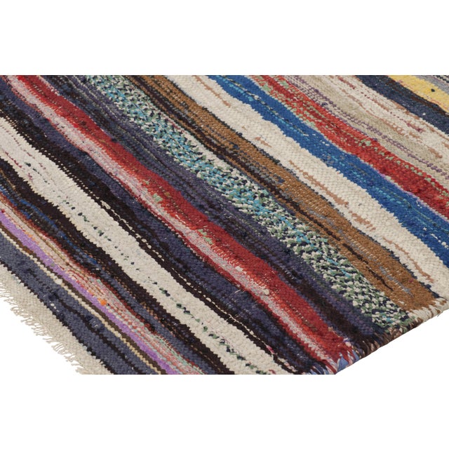 Vintage Shahsavan Persian Kilim Runner With Polychromatic Stripes - Rug & Kilim For Sale In New York - Image 6 of 7