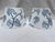A matching pair of one of a kind hand made decoupage empire lamp shades. The Albert Hadley inspired blue and white foliate...