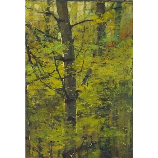 Realism Original Impressionist Forest Oil Painting, Ukrainian Art, 1961 120-83 For Sale - Image 3 of 6
