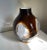Floris Meydam 1960s Floris Meydam Style Glass Window Vase Hand Blown Bulbous Clear Brown Vase For Sale - Image 4 of 10