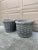 French Country Vintage French Country Cast Concrete Basketweave Planters, a Pair For Sale - Image 3 of 8