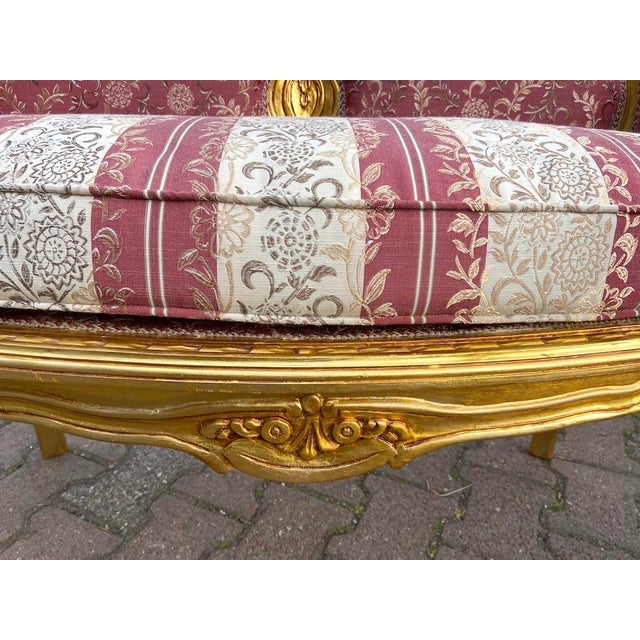 1980s 1980s French Louis XVI Gold Beech Bergere Chairs - 2 For Sale - Image 5 of 15