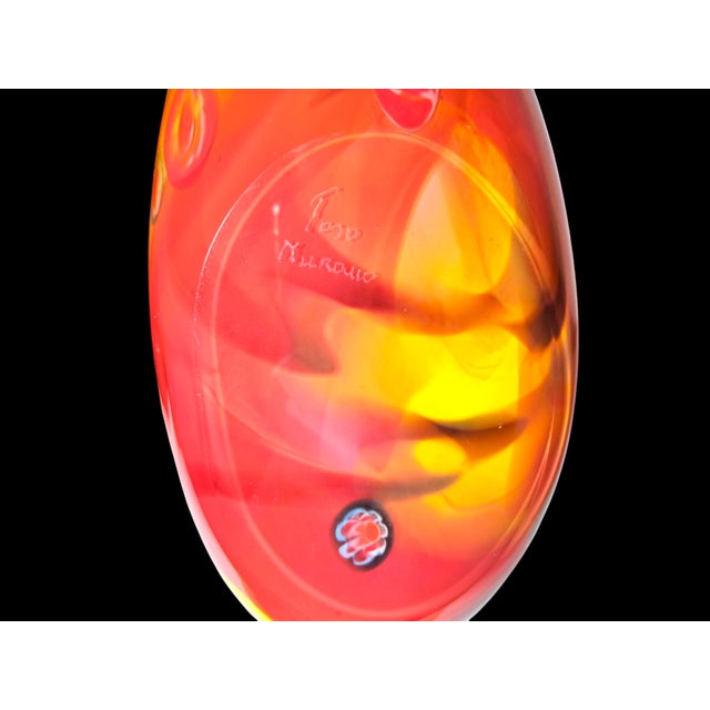 Glass Murano Glass Vase by Toso Murano, 1980s For Sale - Image 7 of 10