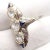 Vintage Estate White Gold Diamond Sapphire Art Deco Ring, Size 7 For Sale In Philadelphia - Image 6 of 11