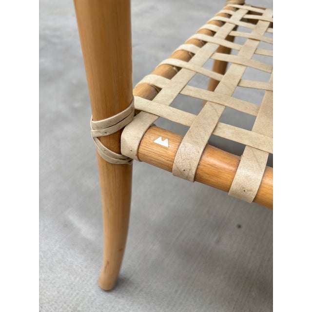 Late 20th Century McGuire Antalya Leather Four-Tier Rattan Étagère Plant Stand For Sale - Image 5 of 18