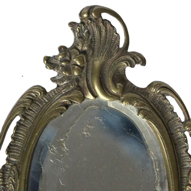 Antique Brass Hand Mirror Chairish