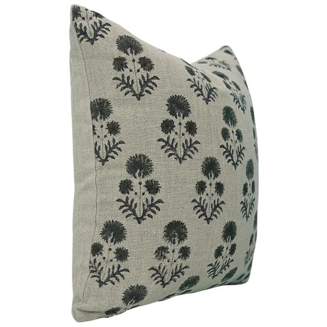 The Rishi block print cushion cover by Fabdivine is handcrafted from thick linen, showcasing intricate traditional...