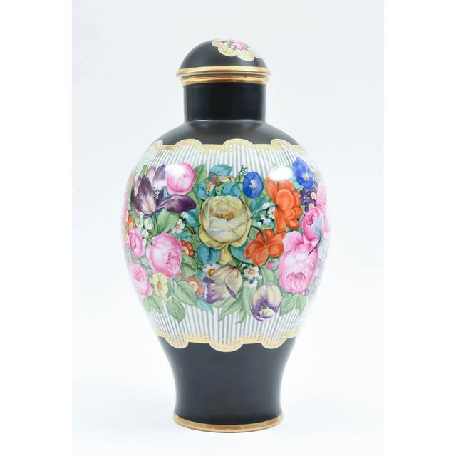 Art Nouveau German Porcelain Decorative Lidded Urn For Sale - Image 11 of 11