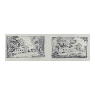 1950s Norman Kent Landscape Drawing For Sale