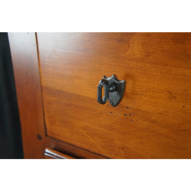 Vintage Lexington French Louis Philippe Style Cherry Finished Tallboy Dresser For Sale - Image 6 of 17