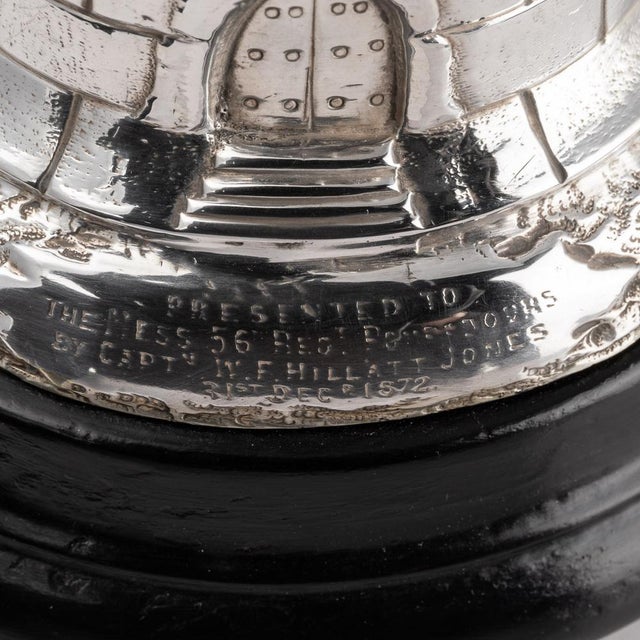 Antique 19th century victorian novelty solid silver table lighter, unusually shaped as a ''guard tower'', realistically...