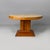 Italian Art Deco wood and beige parchment dining table, 1930s Dining table with round wooden top covered in beige...