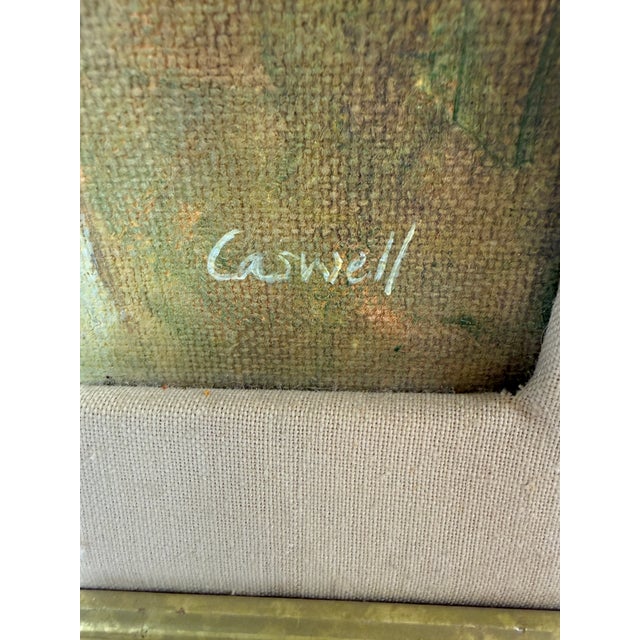 Mid-Century Modern Helen Caswell Oil Painting Boy With Flute, Signed For Sale - Image 3 of 12