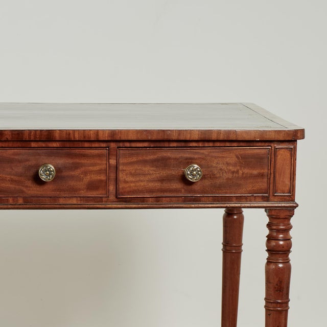Early 19th Century Antique English Georgian Leather Top Desk For Sale - Image 5 of 16