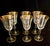 Modern Mid 20th Century Gold Trim Optical Paneled Goblets - Set of Six For Sale - Image 3 of 12