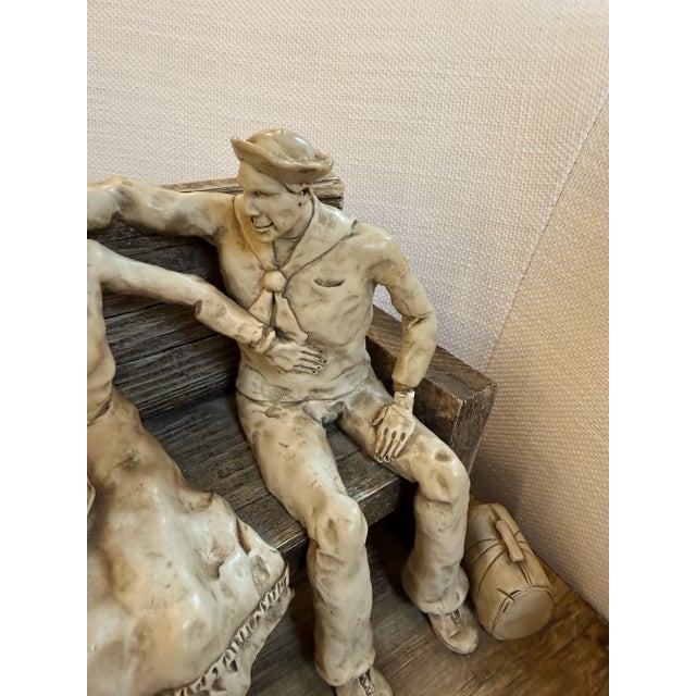 Brown Circa 1990's Betty Difuntorum "The Waiting" Resin Sculpture For Sale - Image 8 of 12