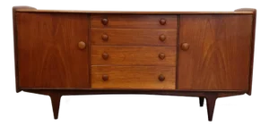 Vintage Mid Century Modern Teak Credenza by A. Younger, Attributed