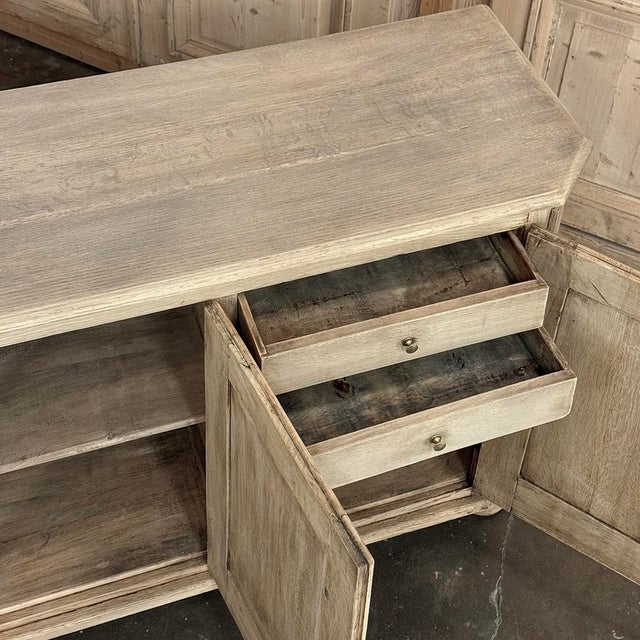 Antique Rustic European Stripped Oak Buffet ~ Credenza For Sale - Image 18 of 18
