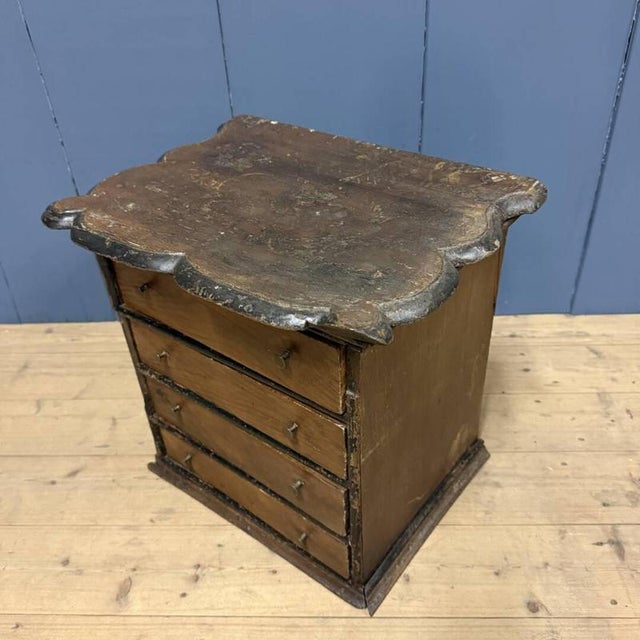 Wood Antique Painted Wooden Chest of Drawers For Sale - Image 7 of 14