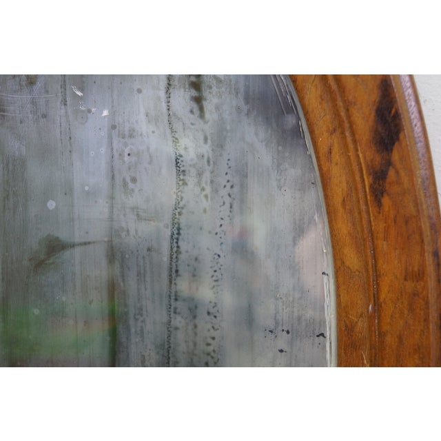 Antique Victorian Mahogany Oval Vanity Wishbone Dressing Wall Mirror 28" For Sale - Image 11 of 11