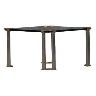 Small Vintage Bronze and Glass Coffee Table from Peter Ghyczy, Germany, 1970s For Sale