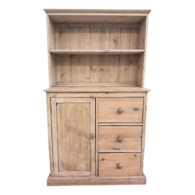 19th Century English Pine Welsh Dresser For Sale