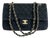 1990s Chanel Vintage Black Denim Flap Bag For Sale