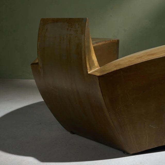 Metal Easy One Armchair in Patinated Steel and Leather by Jonathan Singleton, United Kingdom / Spain, 1990s For Sale - Image 7 of 12