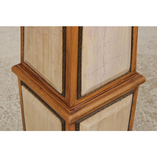 Pair Vintage Marble Panel Neoclassical Pedestals For Sale - Image 10 of 15