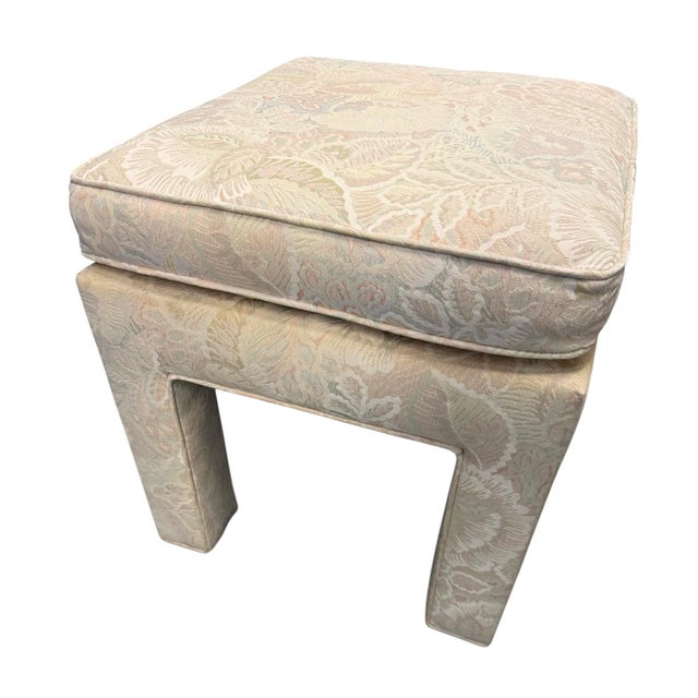 Late 20th Century Pair Parsons Style Pillow Top Stools For Sale - Image 5 of 6