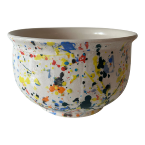 Ceramic Colorful “Jackson Pollack Style” Bowl Signed Lori Dresner