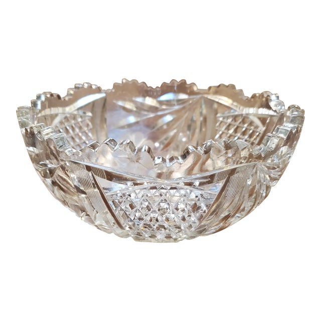 1940s Cut Crystal Fruit Bowl Chairish