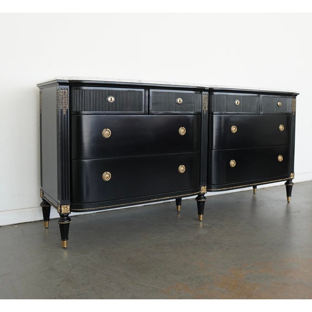 Frontgate Regency Bow Front 8-Drawer Dresser, A Pair For Sale - Image 4 of 18