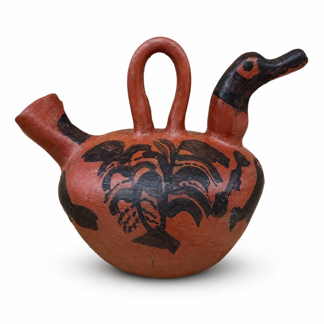 Mexican Hand Crafted Folk Art Ewer For Sale