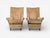 Mid-Century Modern Paolo Buffa Style, Wingback Lounge Chairs, Fabric, Wood, Italy, 1950s For Sale - Image 3 of 11