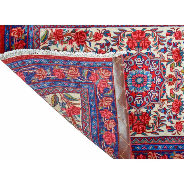 Red Vintage Persian Bidjar Rug For Sale - Image 8 of 10