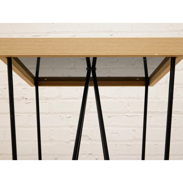 Mid 20th Century Tall Hairpin Leg Table For Sale - Image 9 of 10