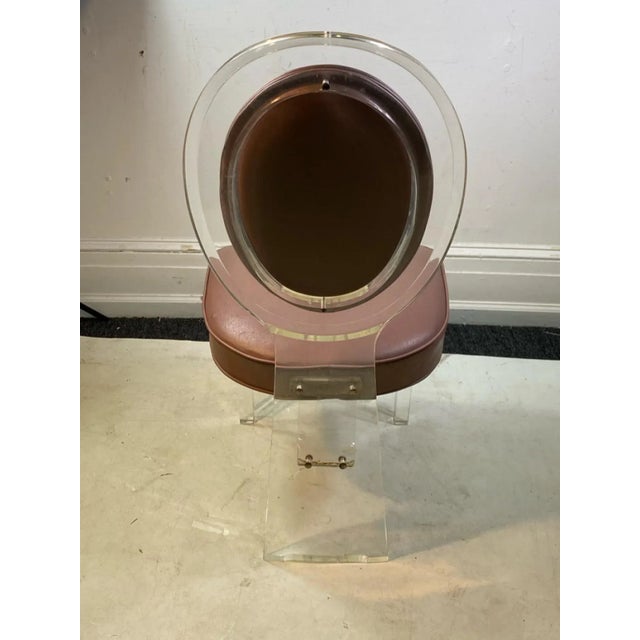 1980s Modernist Lucite Dining Table & Six Lucite Dining Chairs - Set of 7 For Sale - Image 9 of 10