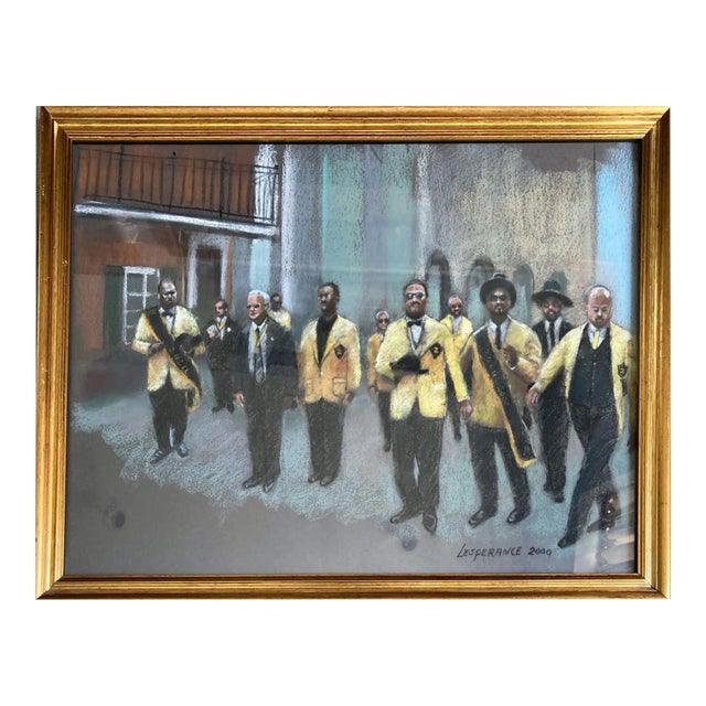 Dr. Moore Roy Glapion Funeral (Framed Contemporary New Orleans Painting) For Sale