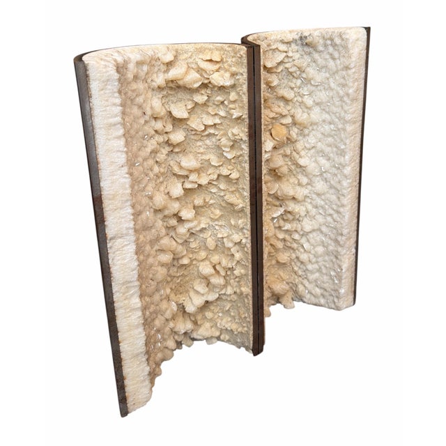 Industrial Galvanized Pipe Mineral Geode Industrial Chic Table Art For Sale - Image 3 of 8