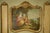 Trumeau Mirror with Crackled Patina and Oil on Panel Depicting a 19th-Century Romantic Scene For Sale - Image 10 of 12