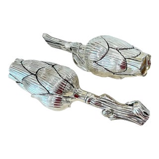 Missiaglia 1846 Style Silver Artichoke Salt and Pepper For Sale